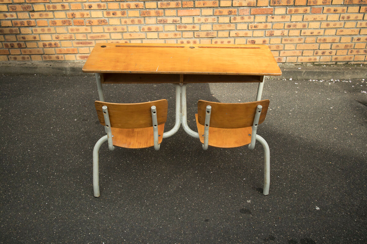 School desk vintage for Kids 2 seater