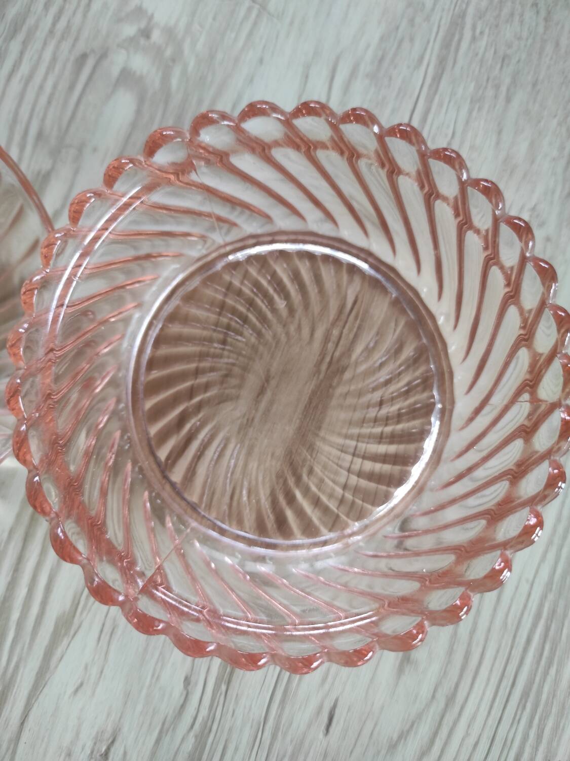 Pink glass candy box