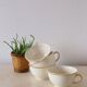 Set of 4 beige cups Villeroy and Boch, vintage