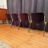 Set of four DSC 106 chairs designed by Giancarlo Piretti, Anonima Castelli,