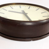 Bakelite railway clock from pragotron, 1950s