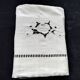 Antique linen sheet with embroidery and days 2.25 x 3.05 m