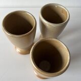 Trio of vintage stoneware Mazagran cups