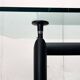 Italian model LC6 dining or office table in metal and glass by Le Corbusier, Pierre Jeanneret, Charlotte Perriand for Cassina.
