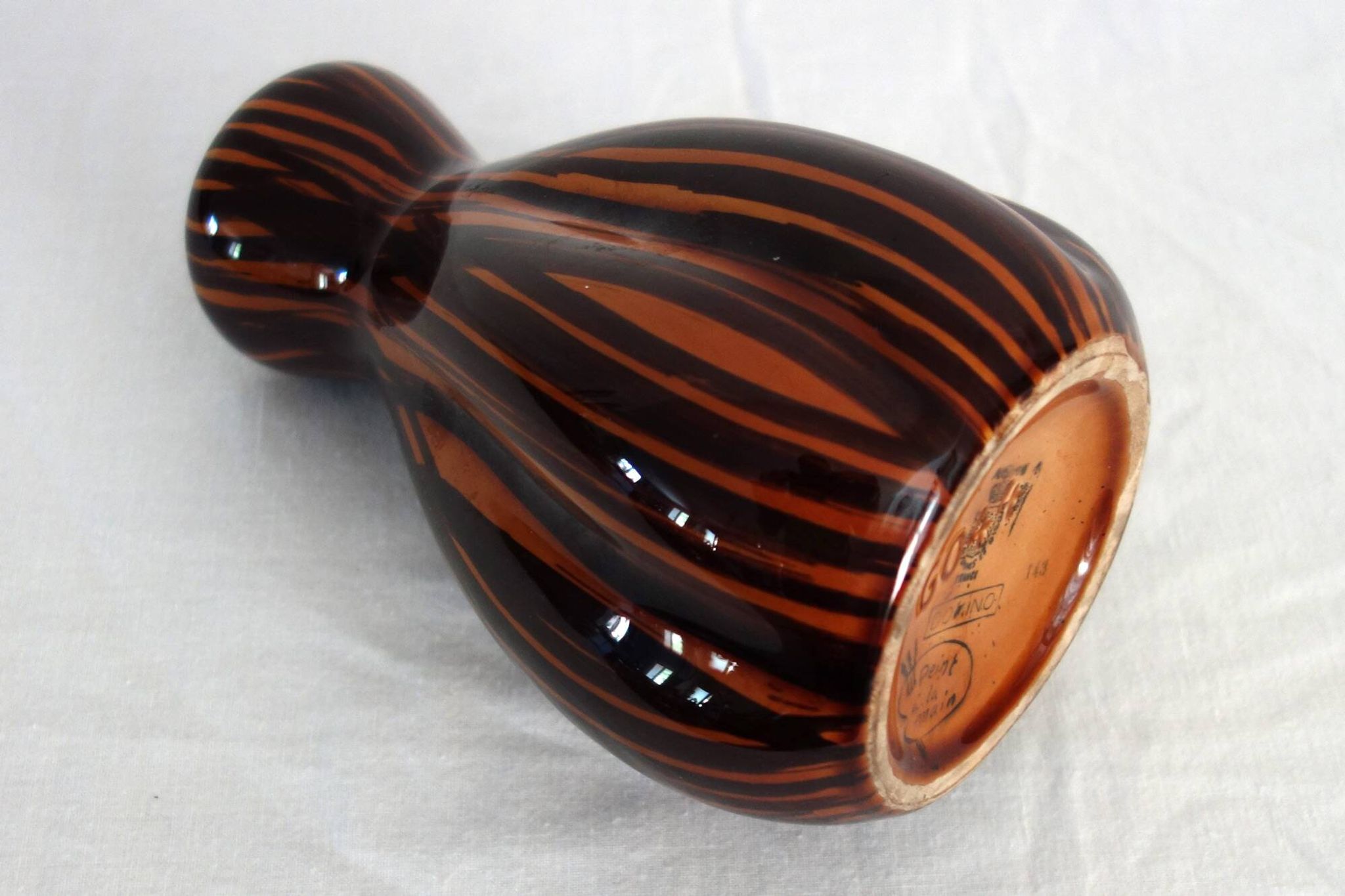 Vase Domino Sarreguemines années 50/60