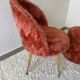 Chaise et pouf moumoute années 70