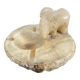 Hand carved alabaster elephant ashtray