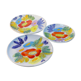 Hand-painted flower plates