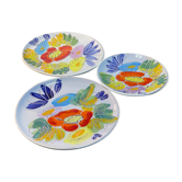 Hand-painted flower plates