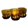 Lot de 6 verres ambré année 70