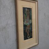 Fabian Lundqvist  (1913-1989), Swedish modern lithograph, 1958,  Framed