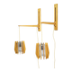 Pair of Dřevo Humpolec Adjustable Swing Arm Wall Lamps, 1960s