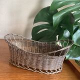 Silver metal wire bread basket