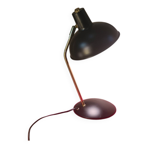 lampe de bureau 40x25 elec ok or et noir tres bon etat