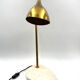 Golden brass table with Carrara marble base, Italy ca. 1980