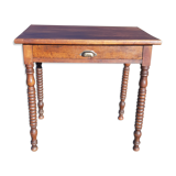 Walnut table 19th 1 drawer