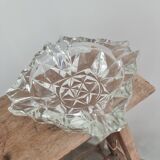 Old glass ashtray, square