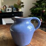 Pichet en céramique grès vernissé bleu