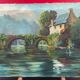 Oil on canvas, Mill on river Brittany - signed M Bonnardet 1947