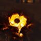 Sconce metal golden leaves 70s