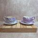 2 large breakfast/chocolate cups K&G Lunéville with saucers