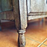 Antique commode, patinated, blue-grey Tuscany.