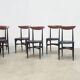 Set of six sculptural Italian dining chairs