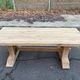 Restored 19th-century monastery dining table in solid oak, 220cm