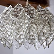 Lustre space age, effet givré en bakélite, France, 1970