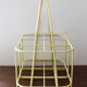 Porte bouteille en métal jaune