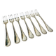 7 Christofle silver-plated oyster forks with Louis crossed ribbons