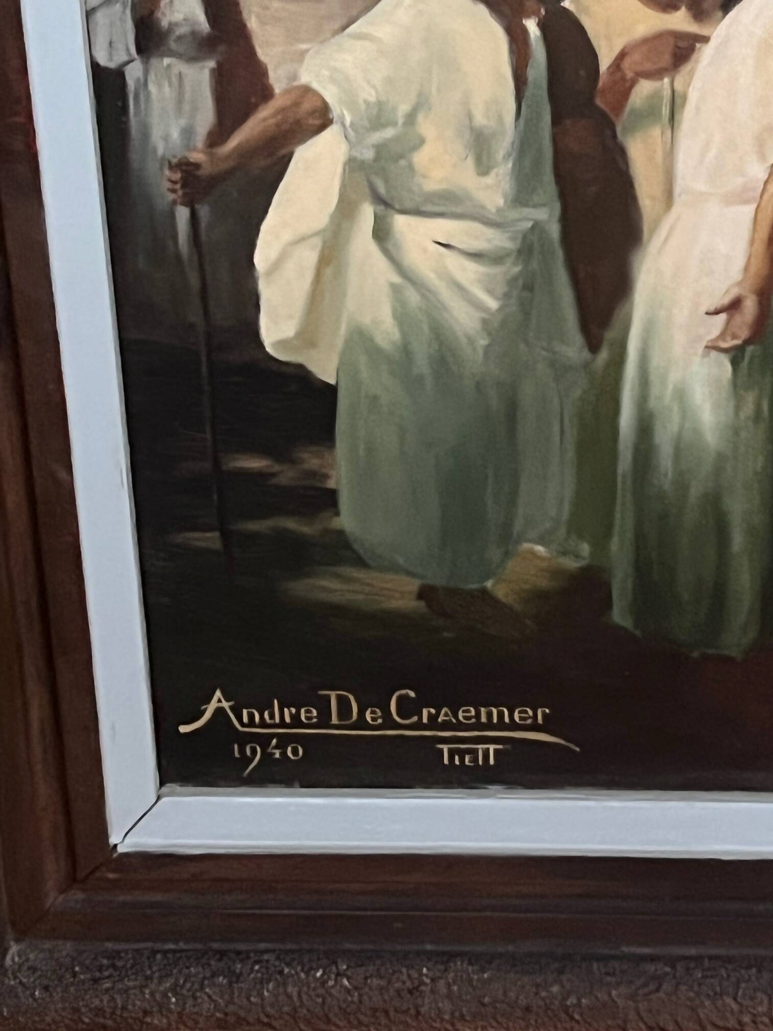 A. De Cramer. Large painting. "Biblical scene"