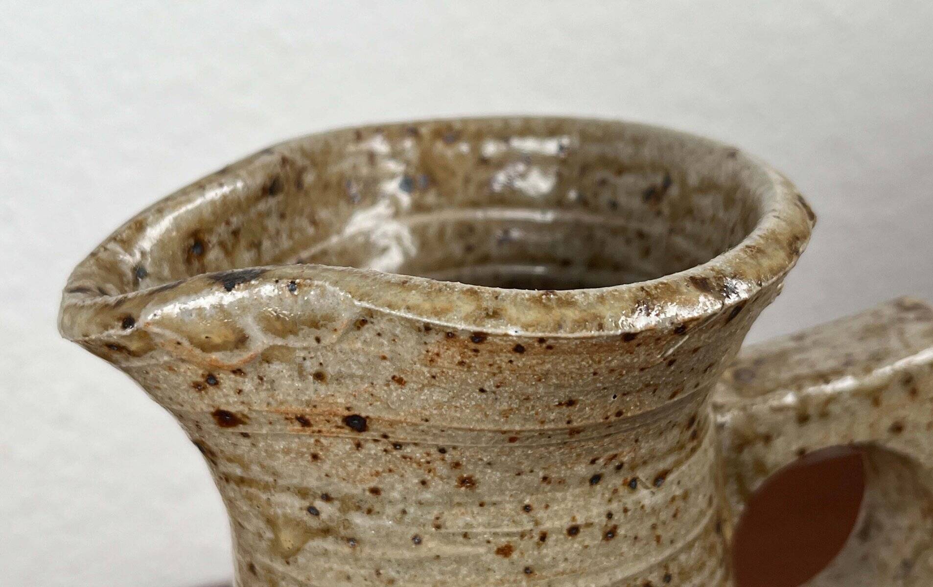 Danish modern studio pottery vase by Tue Poulsen for Tue Keramik, 1960.