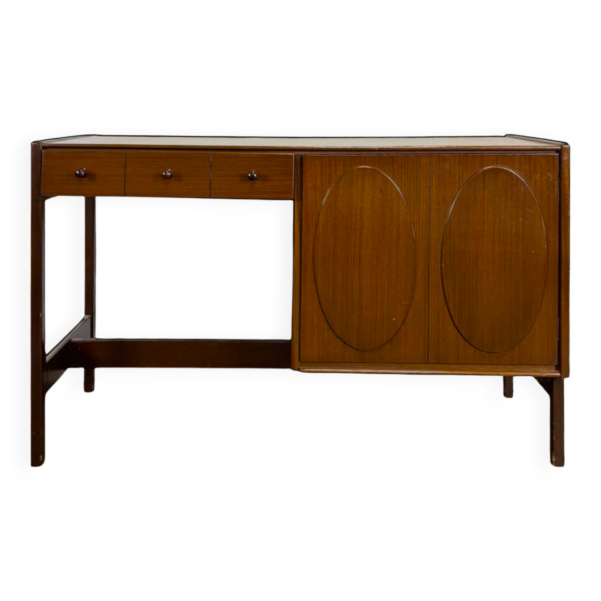 Mahogany desk by Jacques Auville