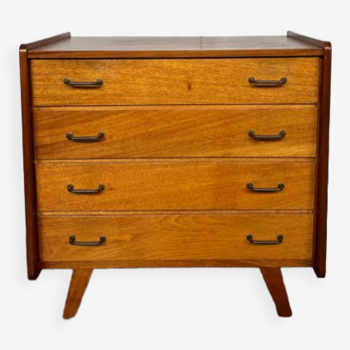 Vintage compass feet chest of drawers 1950 1960