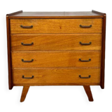 Vintage compass feet chest of drawers 1950 1960