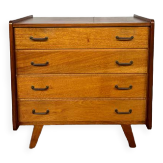 Vintage compass feet chest of drawers 1950 1960