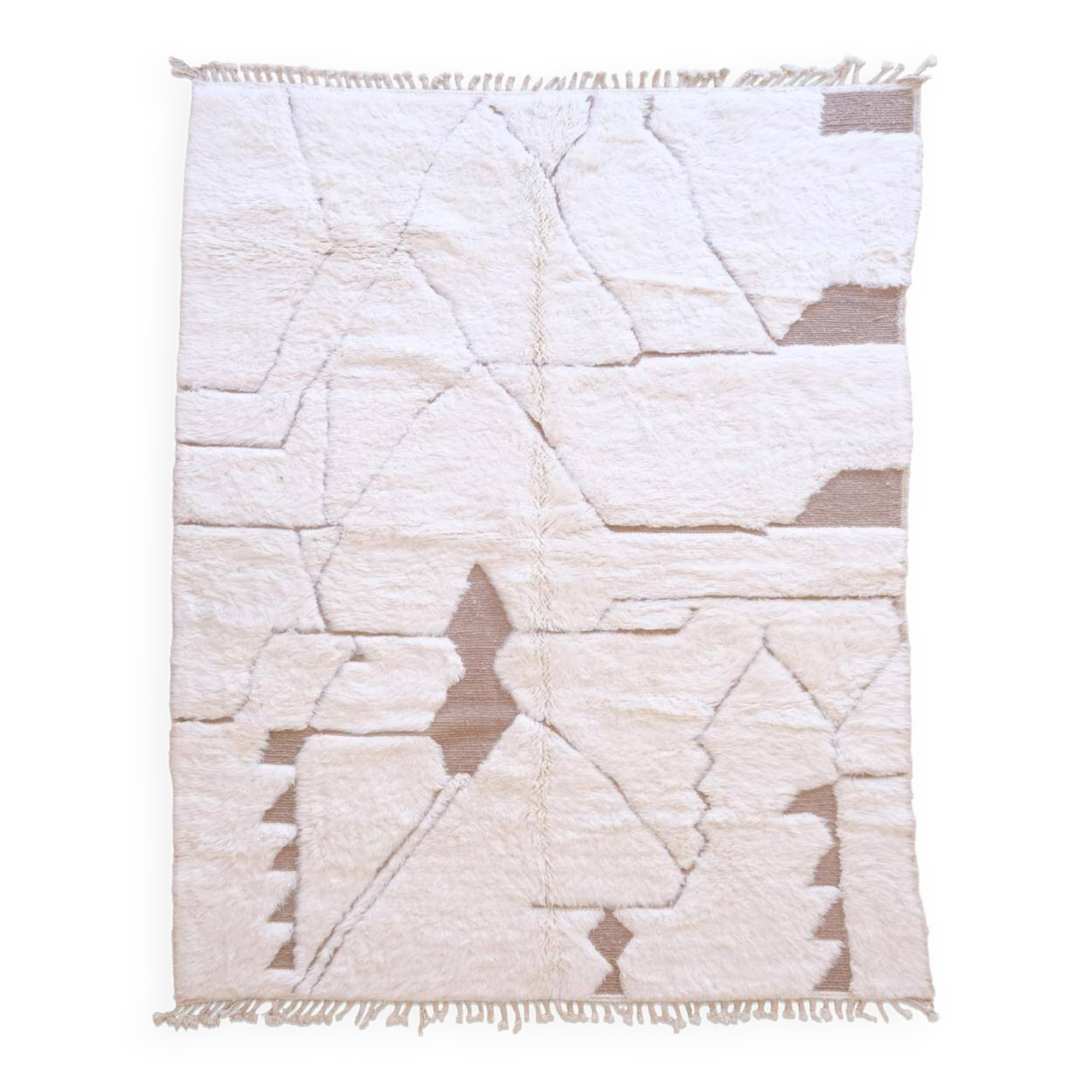 White Berber Rug - 292 x 208 cm