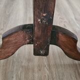 Old wooden rocking cradle twisted / vintage bars