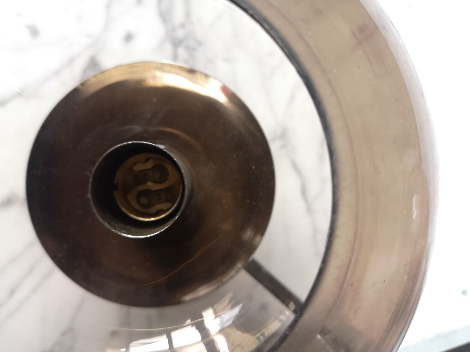 suspension in chrome and smoked glass from Sciolari, italy 1970