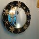 Miroir sorcière noir des années 60 - 43cm