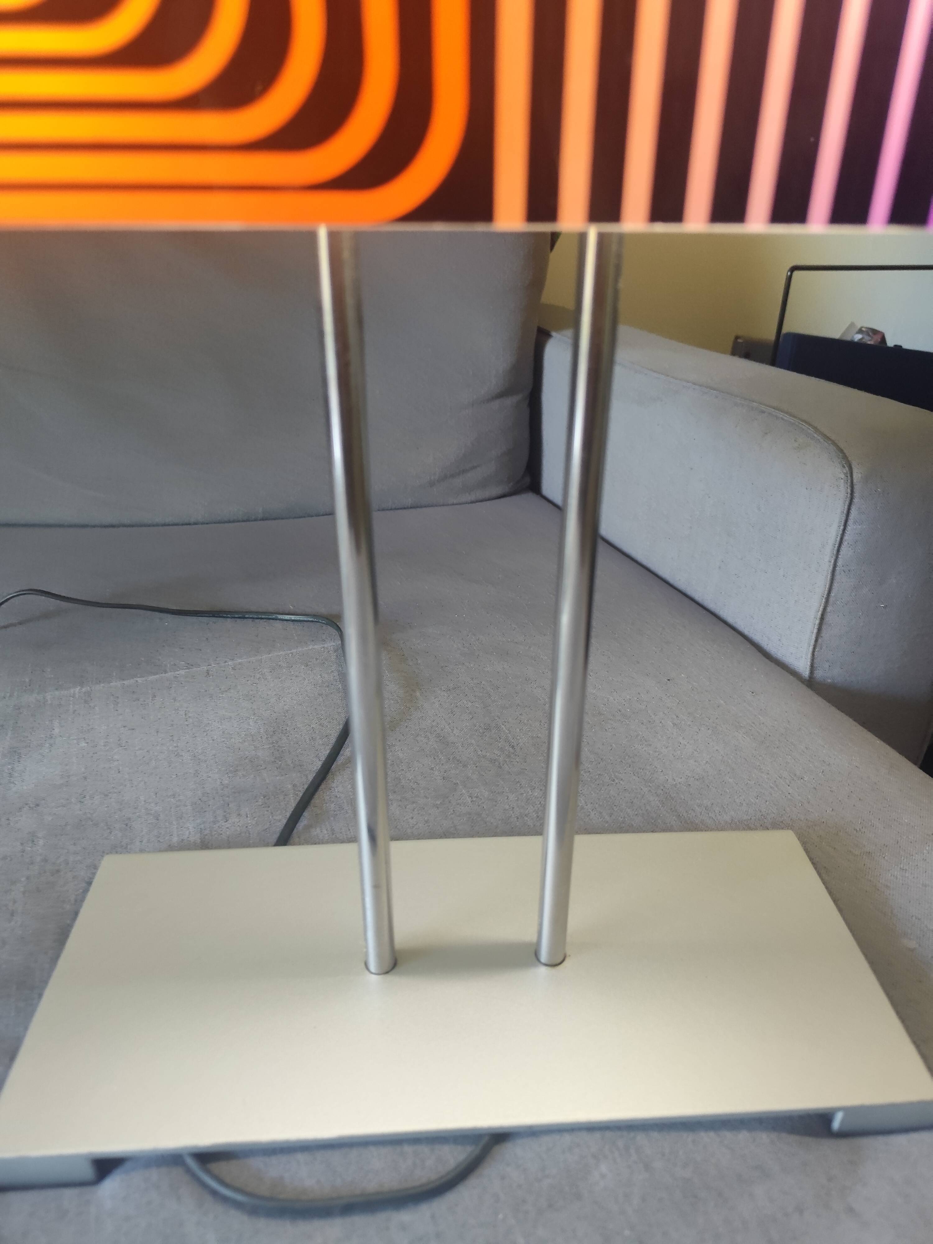 Lamp op art kinetic movement Vasarely Cruz Diez plexiglass and metal