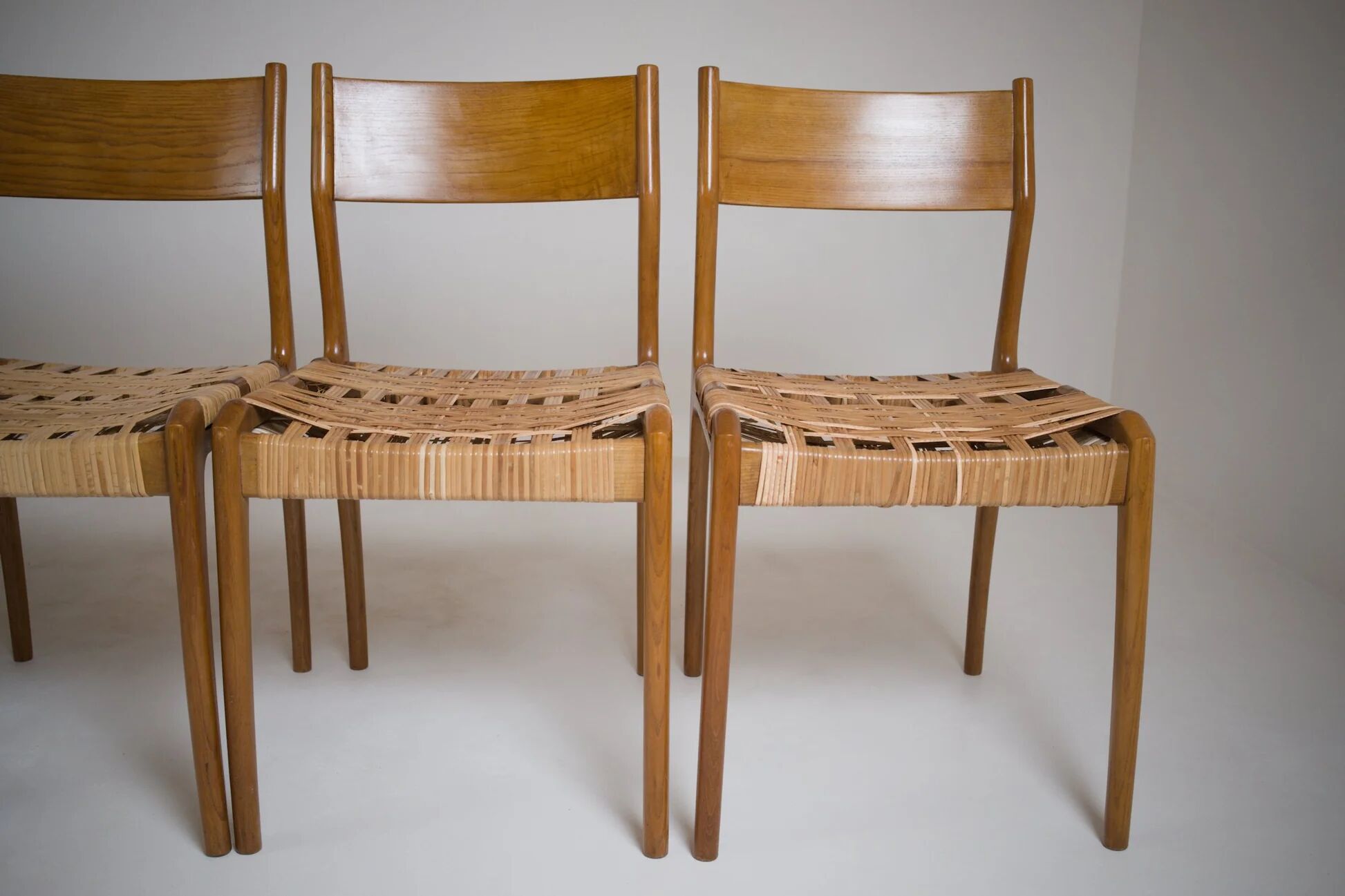 Set of 6 GESSEF chairs published by Consorzio Sedie Friuli, Italy, 1970s.