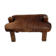 Vintage cowhide footrest