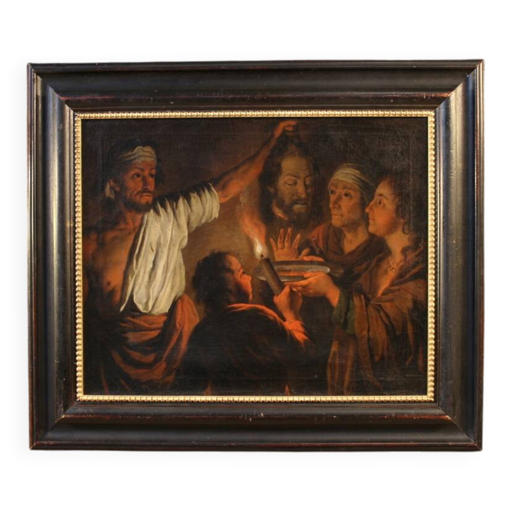 19th century Flemish painting, Salome with the Head of St. John the Baptist