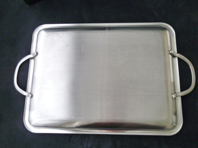 Stainless steel service tray Decor with godrons