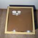 Metal and brass coffee table in ceramic by Nisco.
