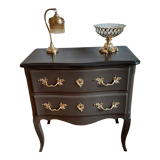 Commode patiné style Louis XV 2 tiroirs