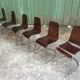 Chairs in plexiglas with chrome metal base