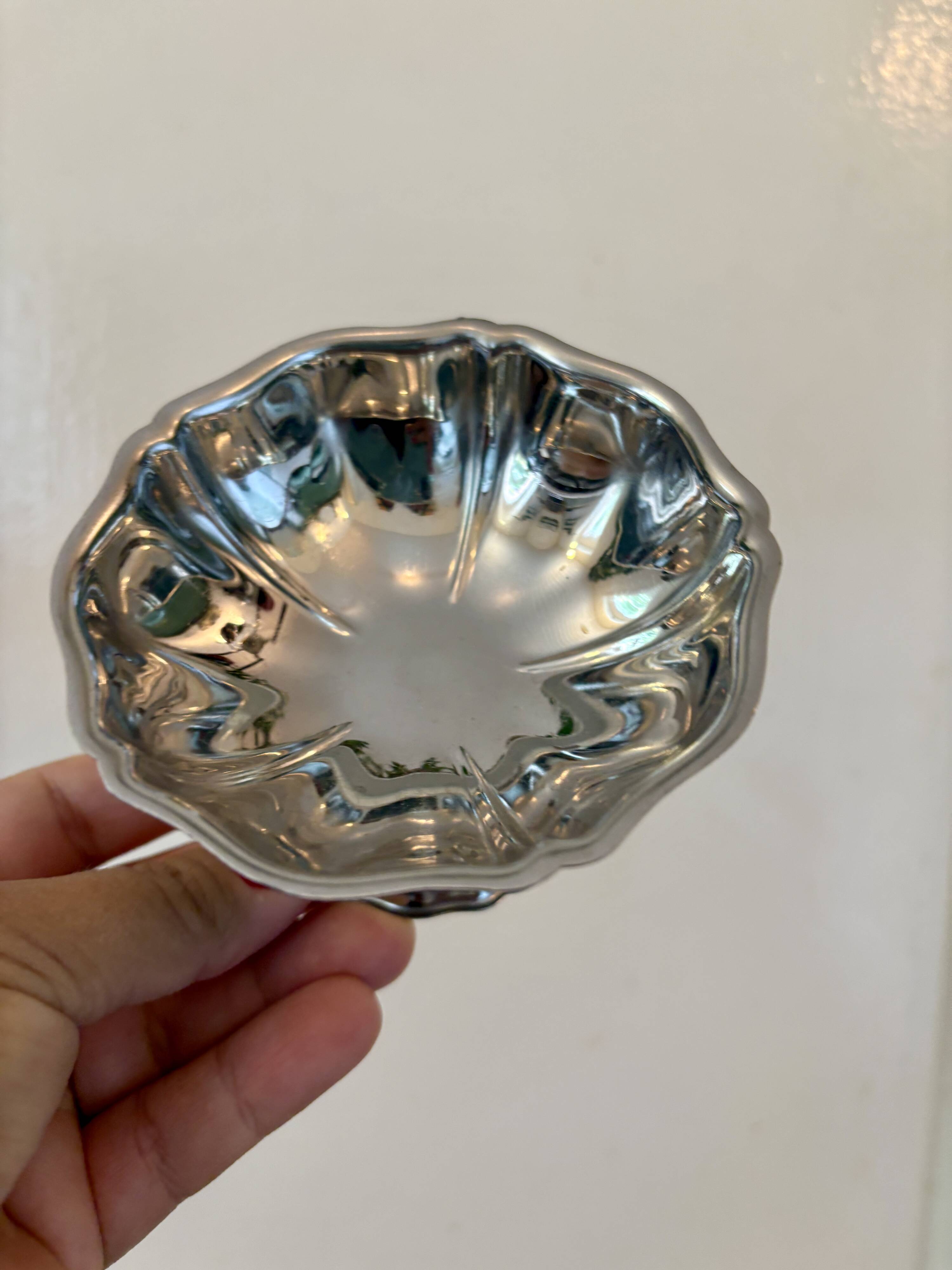 Lot de 6 coupes à dessert vintage en inox